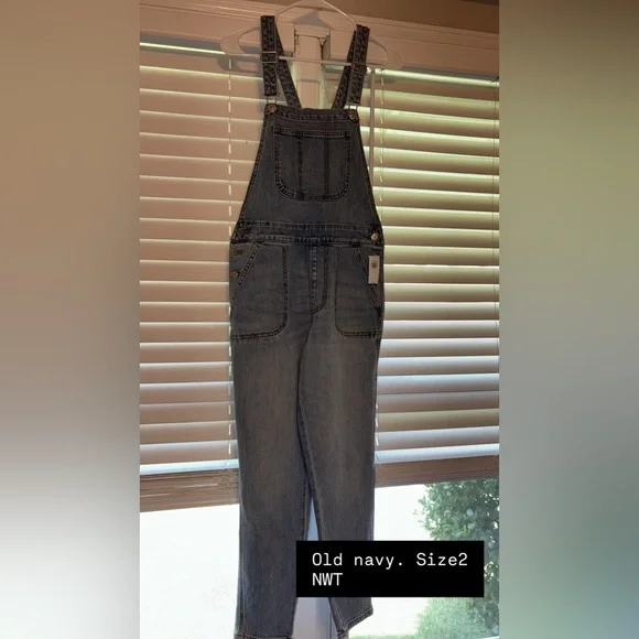 Old Navy Light Blue Denim Overalls - Picture 1 of 2